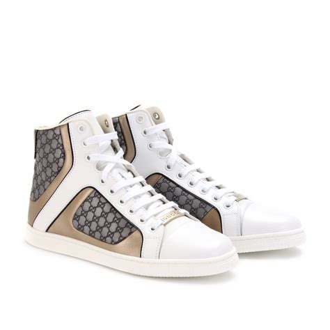 all white high top gucci shoes|gucci shoes men high top.